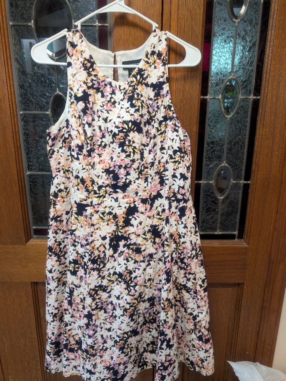 Womens floral A-line dress, size 12